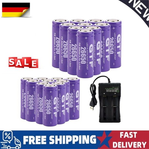 26650 wiederaufladbare - 3.7v,