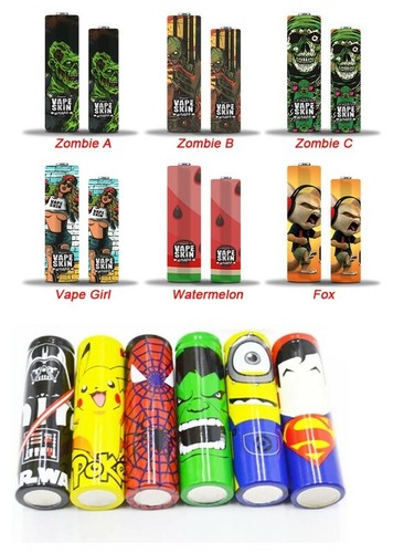 18650 vape skin motiv akku - 2x,